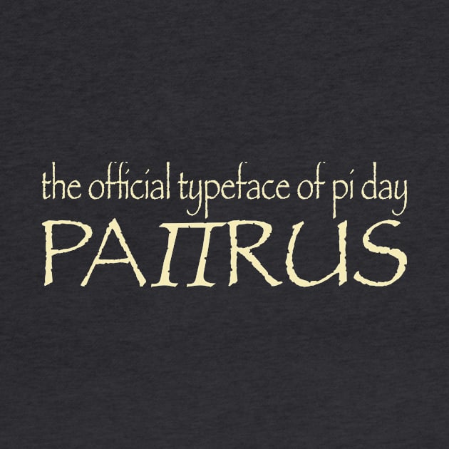 Papyrus the Official Typeface of Pi Day - Parchment Type by Lyrical Parser